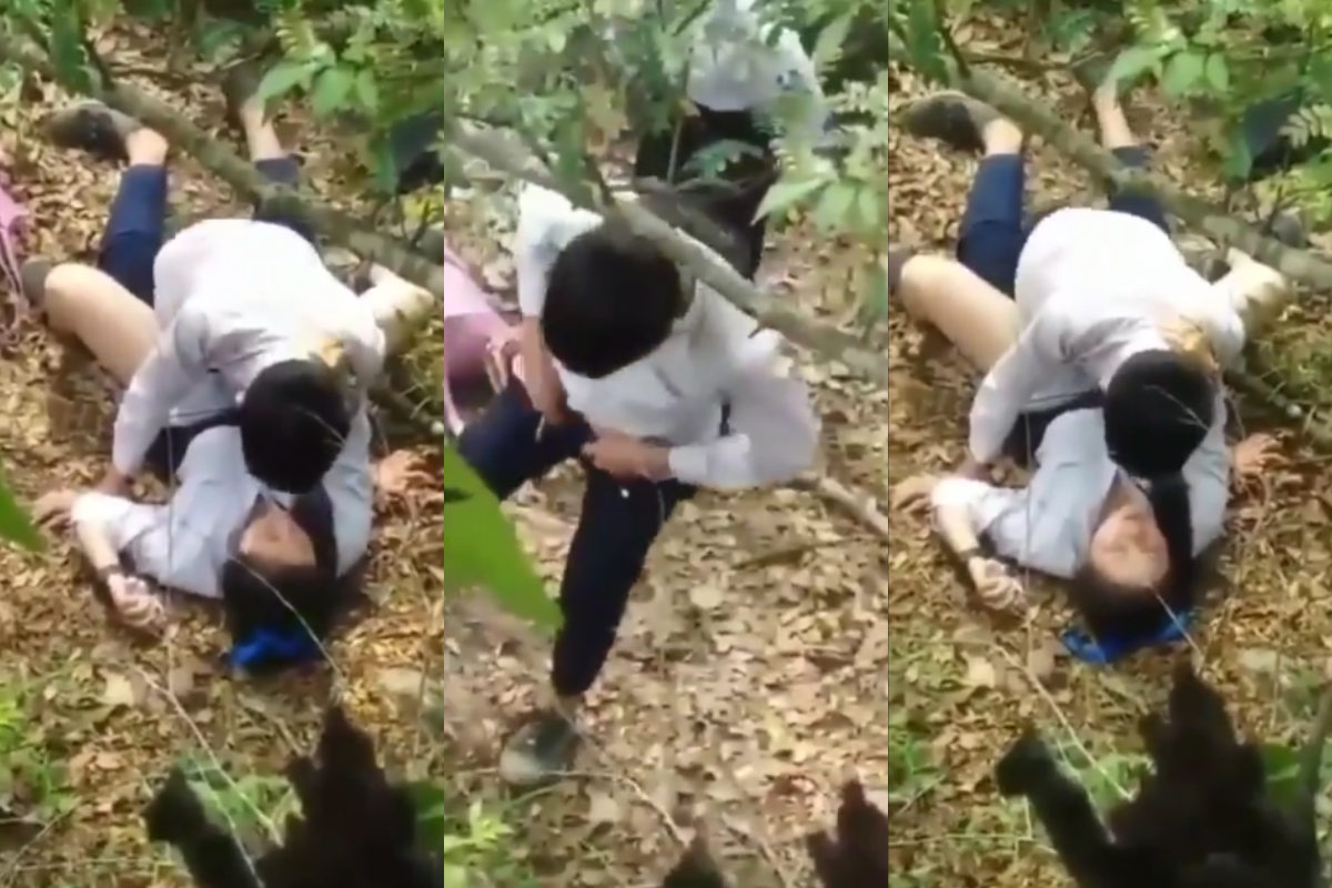 คลิปหลุดนักเรียนหลุดนักเรียนแอบมาเย็ดกันหลังโรงเรียน